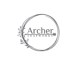 Archer Soapworks logo design by Erasedink
