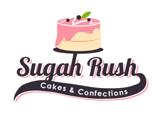 Sugah Rush Cakes &amp; Confections logo design by BeDesign
