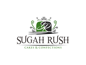 Sugah Rush Cakes & Confections logo design by semar