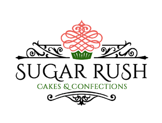 Sugah Rush Cakes & Confections logo design by ingepro