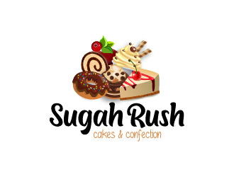 Sugah Rush Cakes & Confections logo design by Donadell