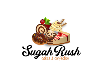 Sugah Rush Cakes & Confections logo design by Donadell