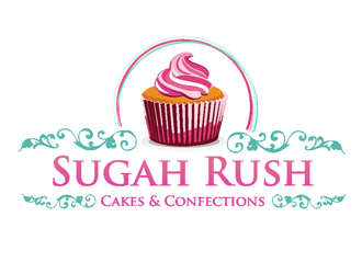 Sugah Rush Cakes &amp; Confections logo design by coco