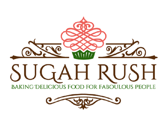 Sugah Rush Cakes & Confections logo design by ingepro