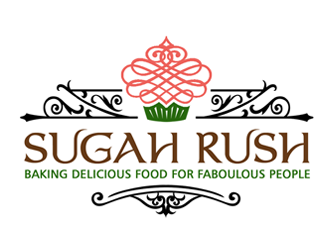 Sugah Rush Cakes & Confections logo design by ingepro