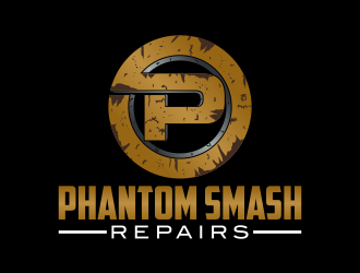 phantom smash repairs logo design by Kruger