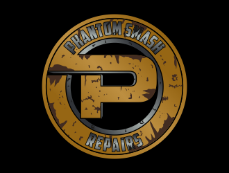 phantom smash repairs logo design by Kruger