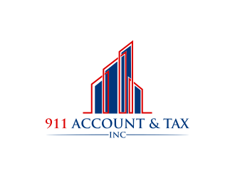 911 Account & Tax, Inc. logo design by luckyprasetyo