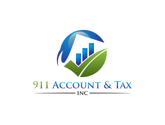 911 Account & Tax, Inc. logo design by luckyprasetyo