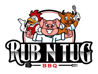 Rub N Tug BBQ logo design by daywalker