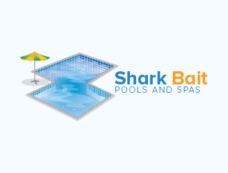 Shark Bait Pools and Spas logo design by czars