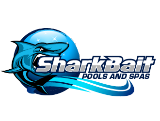 Shark Bait Pools and Spas logo design by THOR_