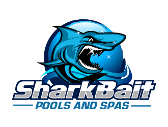 Shark Bait Pools and Spas logo design by THOR_