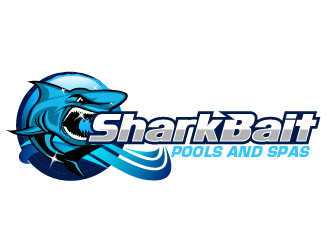 Shark Bait Pools and Spas logo design by THOR_