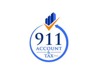 911 Account & Tax, Inc. logo design by Andri