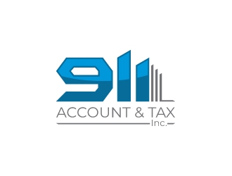 911 Account & Tax, Inc. logo design by zinnia