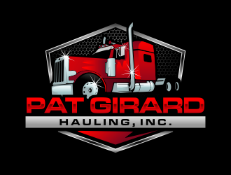 Pat Girard Hauling, Inc. logo design by semar