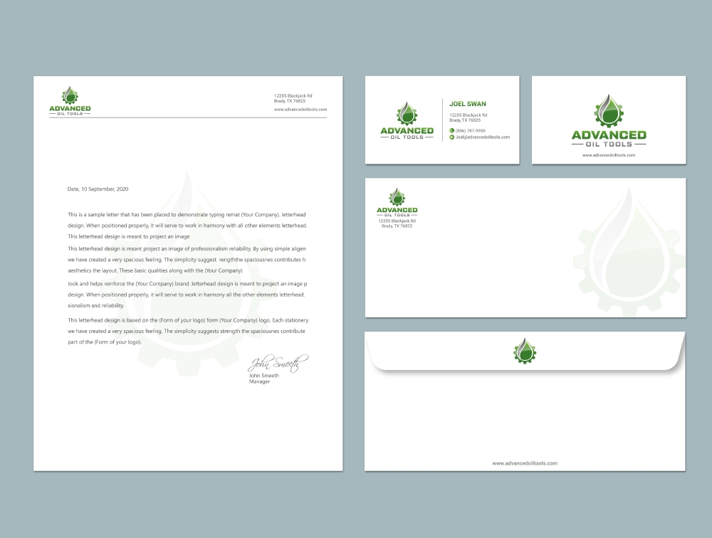 Advanced Oil Tools logo design by Boomstudioz