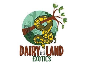 DAIRYLAND EXOTICS logo design by MCXL