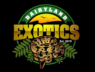 DAIRYLAND EXOTICS logo design by DreamLogoDesign