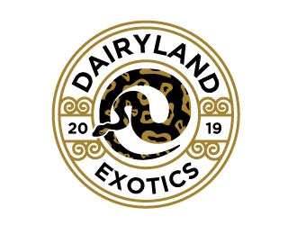 DAIRYLAND EXOTICS logo design by Foxcody