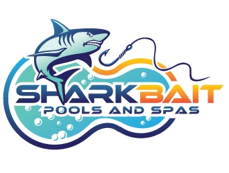 Shark Bait Pools and Spas logo design by REDCROW