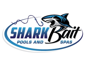 Shark Bait Pools and Spas logo design by REDCROW