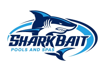Shark Bait Pools and Spas logo design by jaize