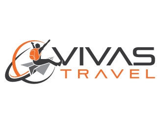 VIVAS TRAVEL logo design by invento