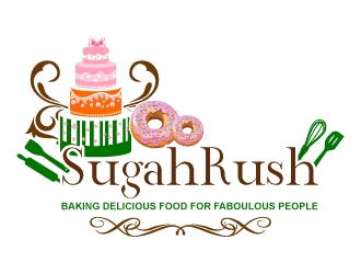 Sugah Rush Cakes & Confections logo design by uttam