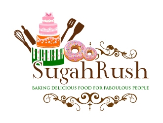 Sugah Rush Cakes & Confections logo design by uttam