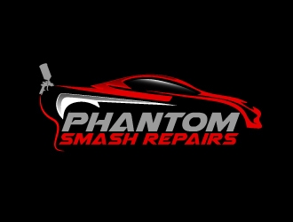 phantom smash repairs logo design by AamirKhan