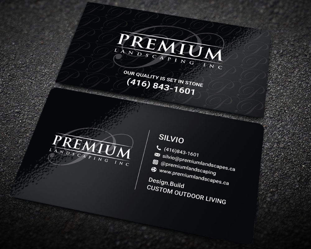 premium landscaping inc logo design by Boomstudioz