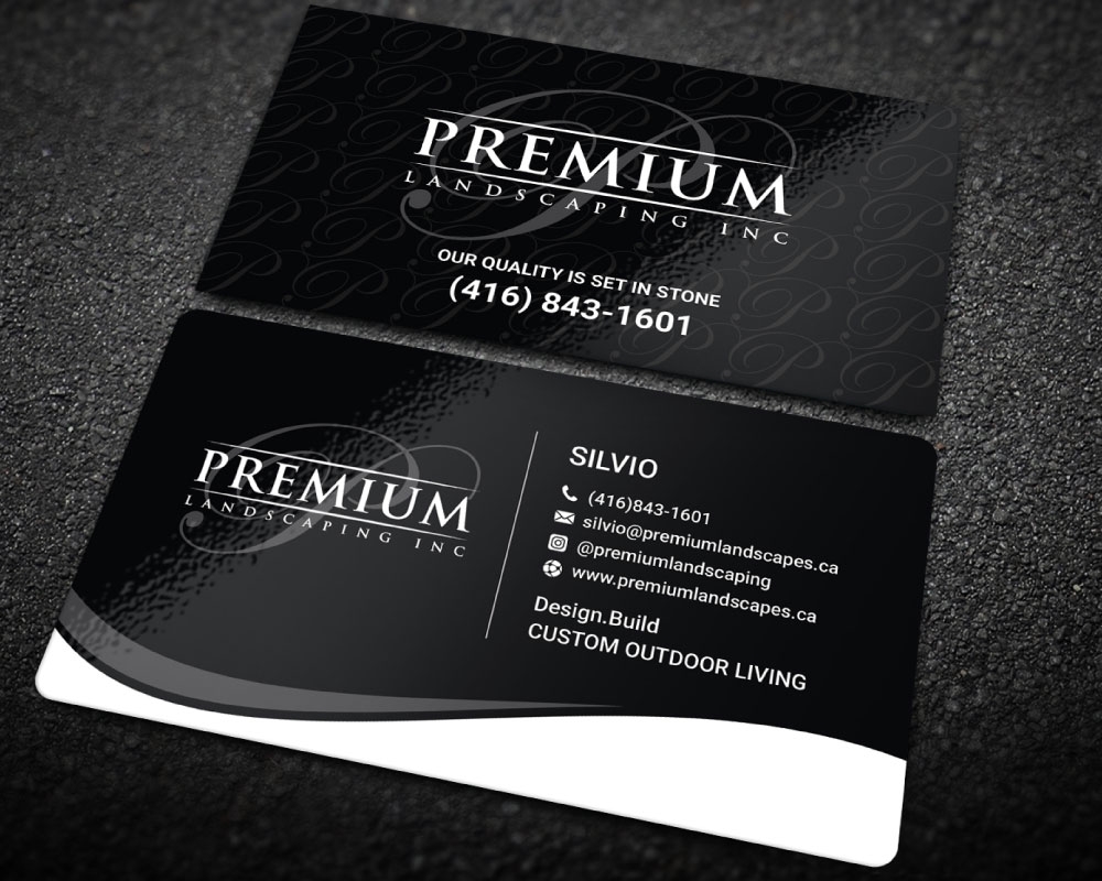 premium landscaping inc logo design by Boomstudioz