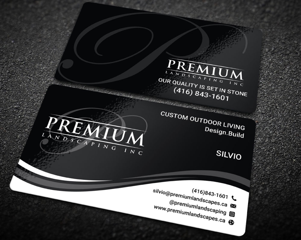 premium landscaping inc logo design by Boomstudioz