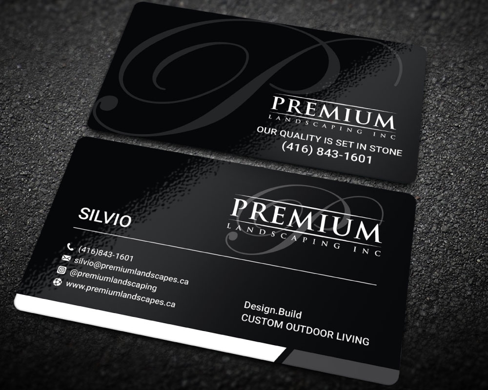 premium landscaping inc logo design by Boomstudioz