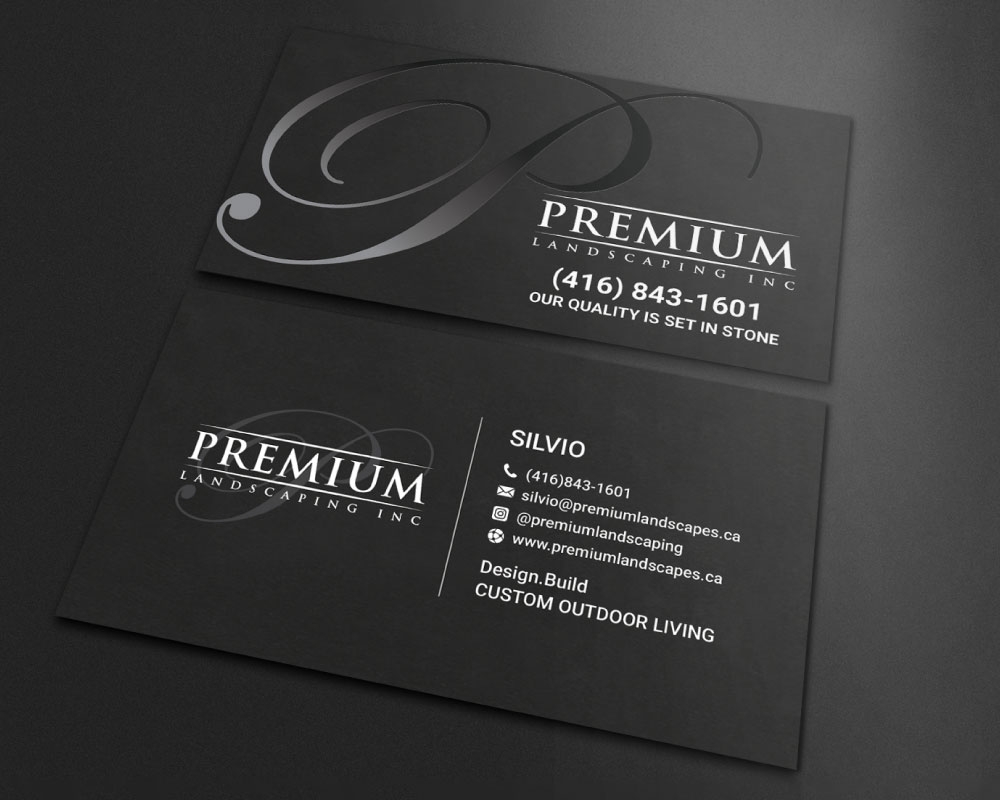 premium landscaping inc logo design by Boomstudioz