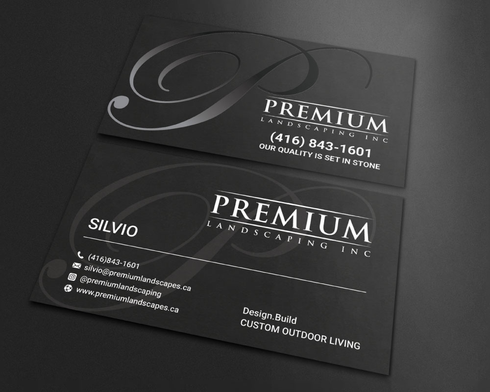 premium landscaping inc logo design by Boomstudioz