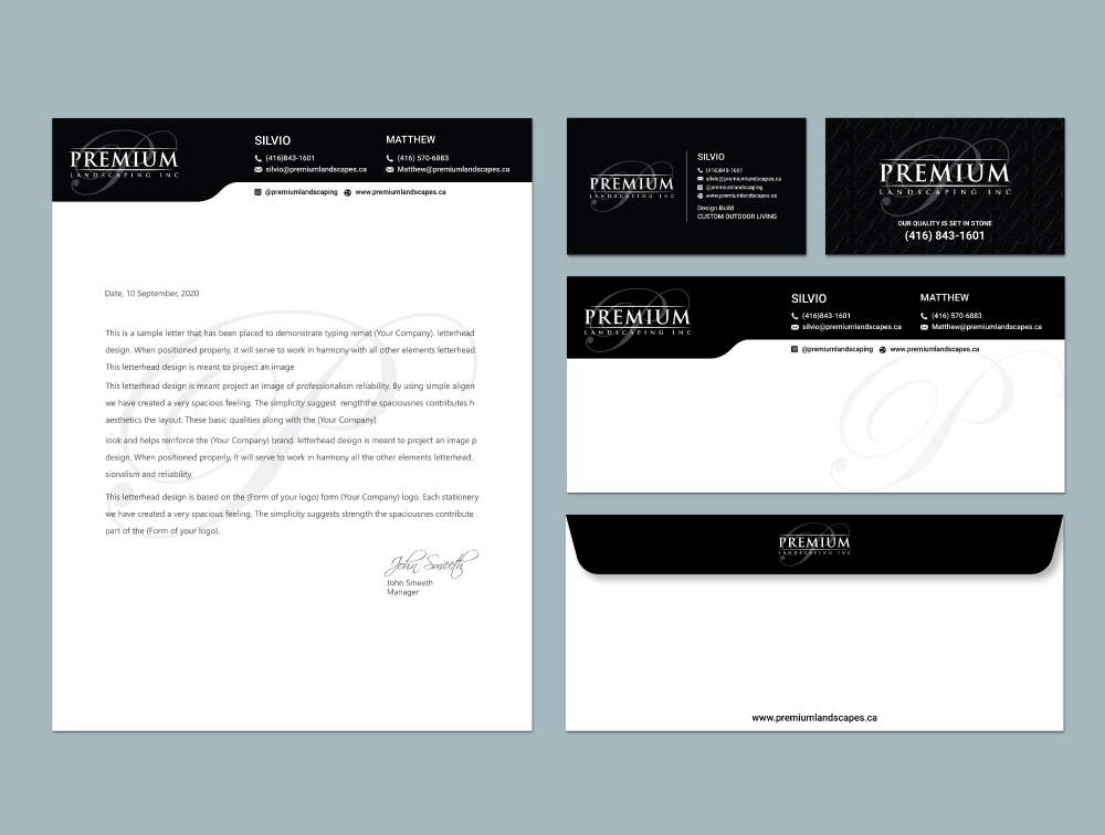 premium landscaping inc logo design by Boomstudioz