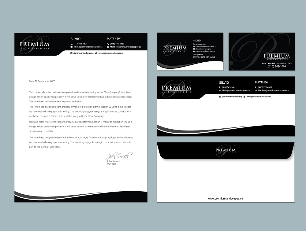 premium landscaping inc logo design by Boomstudioz