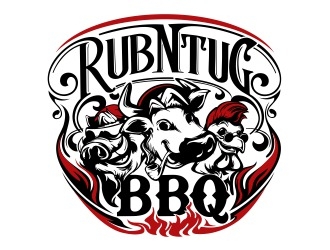 Rub N Tug BBQ logo design by veron