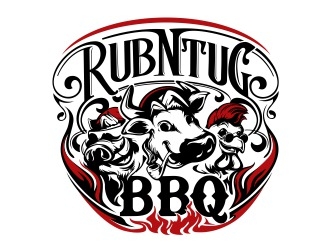 Rub N Tug BBQ logo design by veron