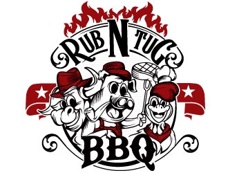 Rub N Tug BBQ logo design by Suvendu