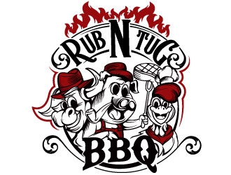Rub N Tug BBQ logo design by Suvendu