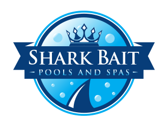 Shark Bait Pools and Spas logo design by BeDesign