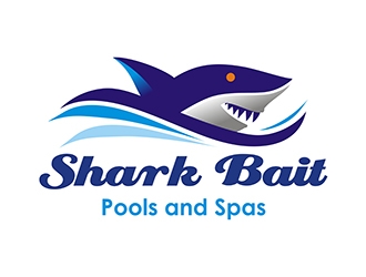 Shark Bait Pools and Spas logo design by gitzart