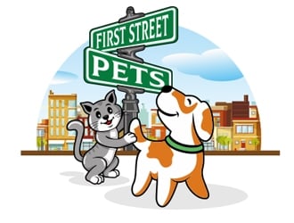 First Street Pets logo design by rahmatillah11
