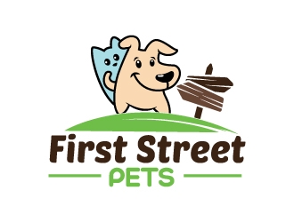 First Street Pets logo design by MonkDesign