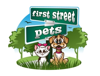 First Street Pets logo design by DreamLogoDesign