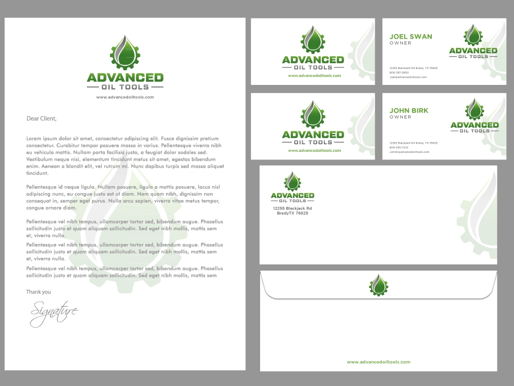 Advanced Oil Tools logo design by labo